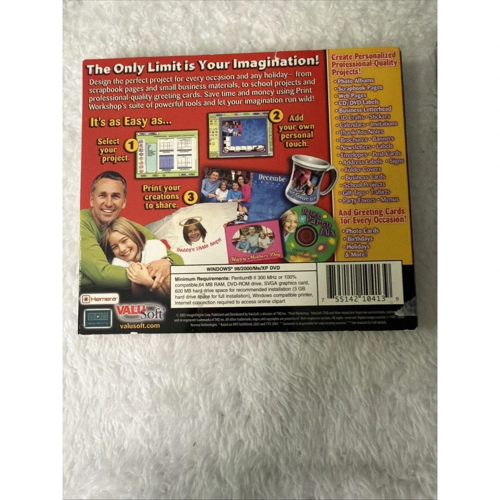Print Workshop 2005 Limited Edition PC DVD-ROM ValuSoft Hemera Windows 98/2000XP